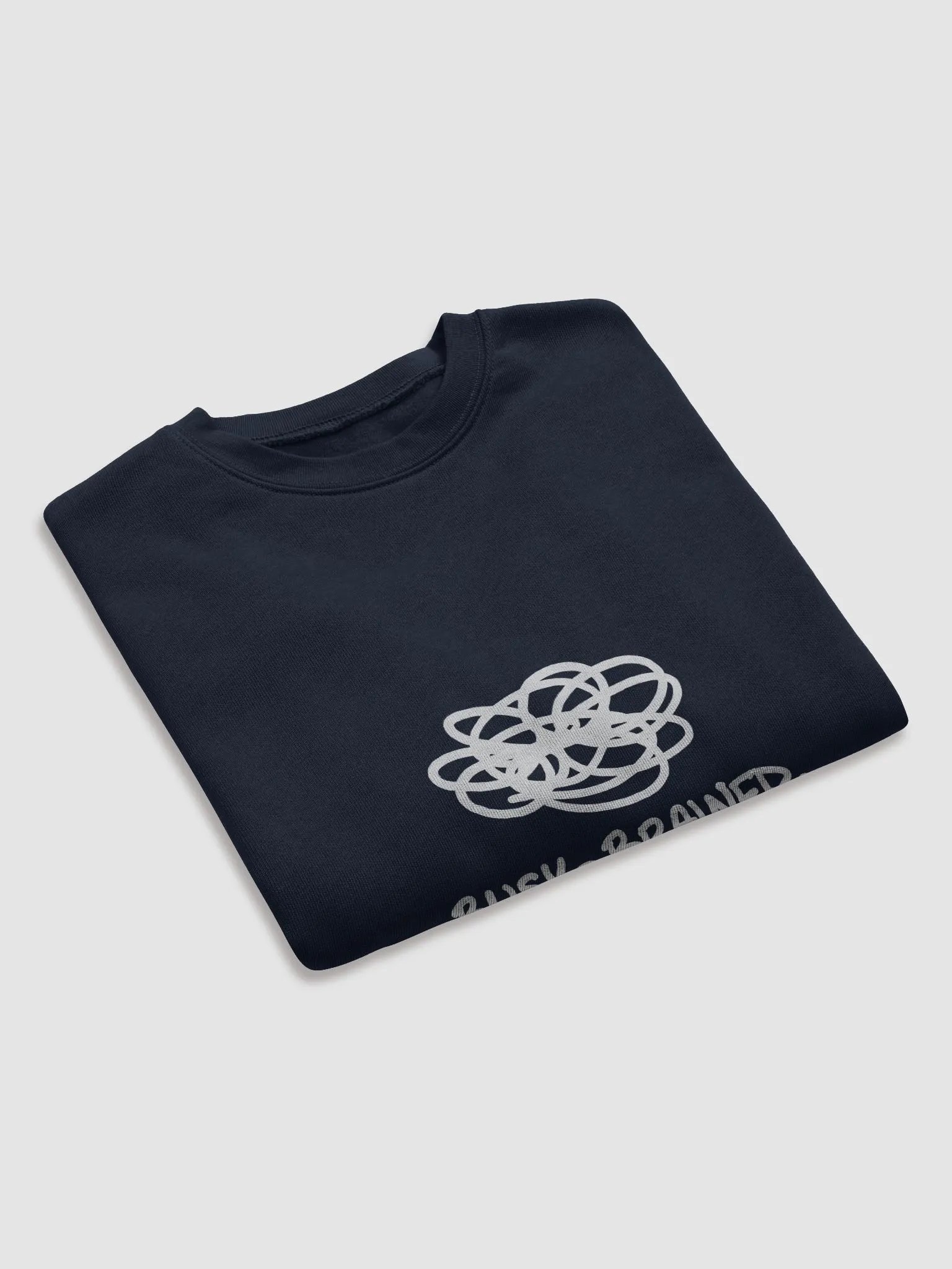 BUSY-BRAINED (white design) Women's Fleece Crop Sweatshirt product image (39)