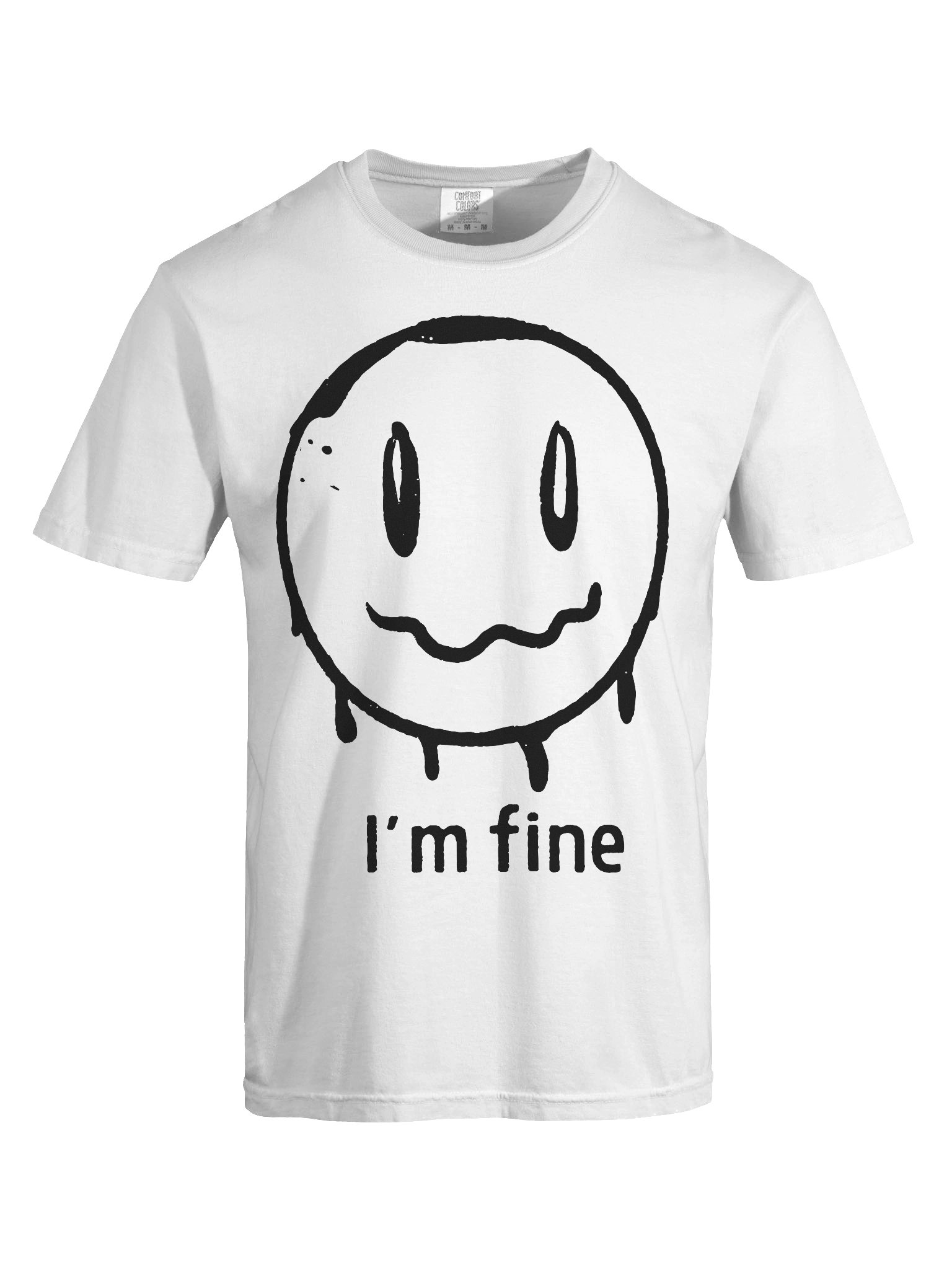 I’m Fine Shirt – Funny Sarcastic Smiley Face Graphic Tee, Dark Humor Meme T-Shirt, Minimal Unisex Aesthetic Top product image (7)