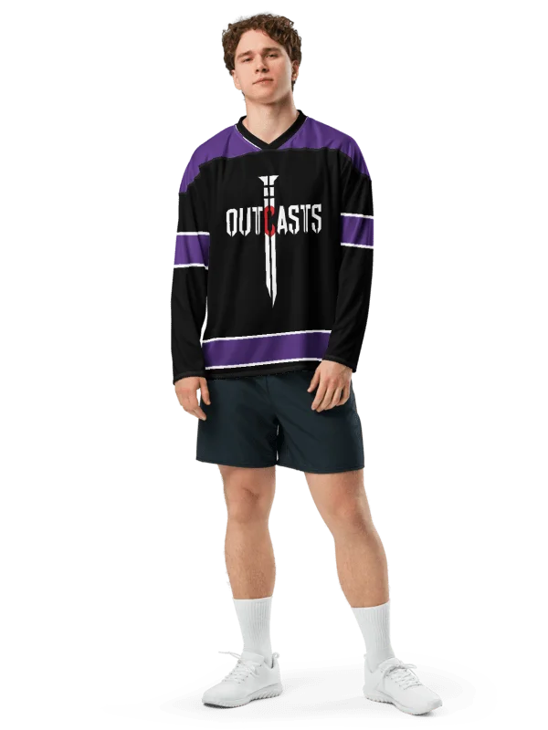 Outcasts Hockey Jersey Black/Purple product image (1)