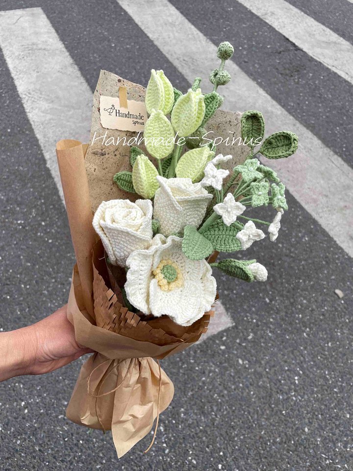 Yellow+Green - The Taste Of Early Summer Crochet Knit Bouquet product image (1)