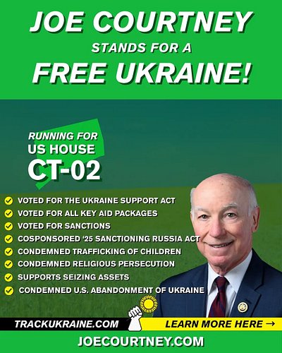 CT-02 congressman @joecourtneyct has a pro-Ukraine record in congress.
✅️Voted for all key aid packages
✅️Voted for sanctions...