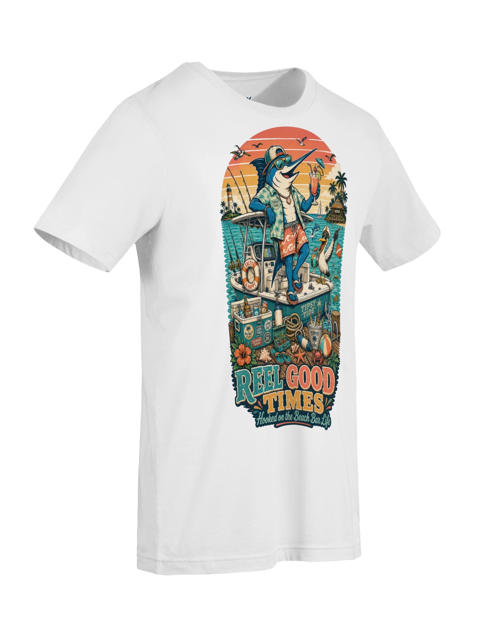 Reel Good Times Tropical Marlin Tee product image (2)
