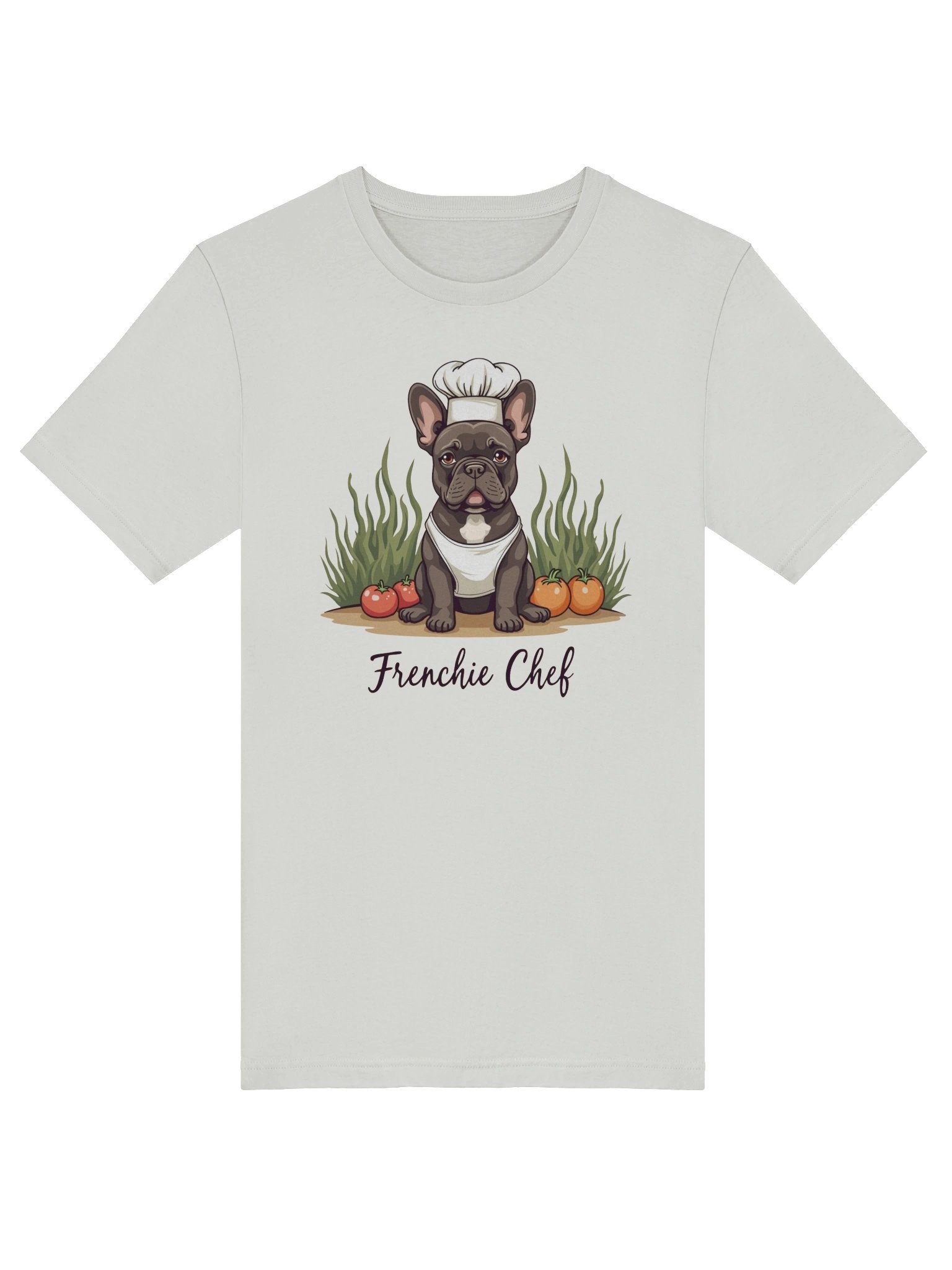 Cute French Bulldog Chef T-Shirt - Funny Frenchie Chef Hat Cooking Dog Lover Gift Shirt for Men Women Kids - Premium Cotton Bella Canvas 3001 Unisex Tee product image (6)