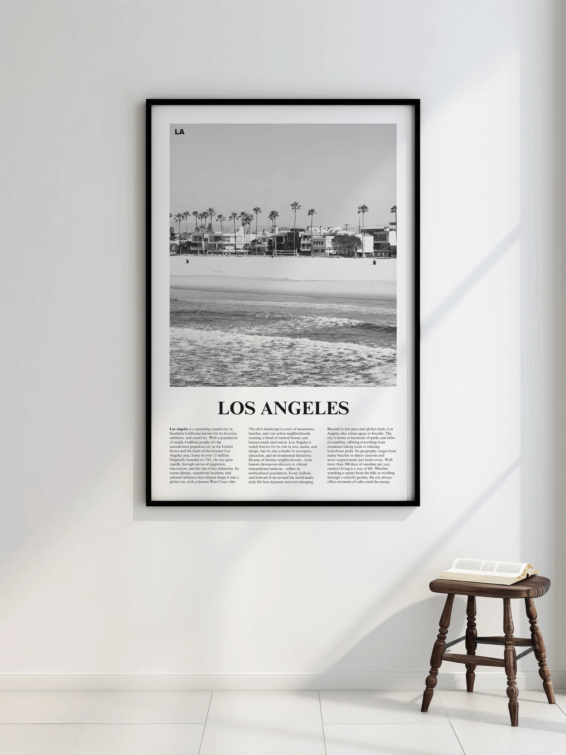 Los Angeles 04 Newspaper Poster | Framed product image (2)