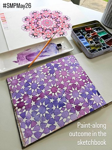 Pink and purple prettiness for #SMPMay26 in the sketchbook!

The full tutorial pack went out for this month's pattern on Mond...