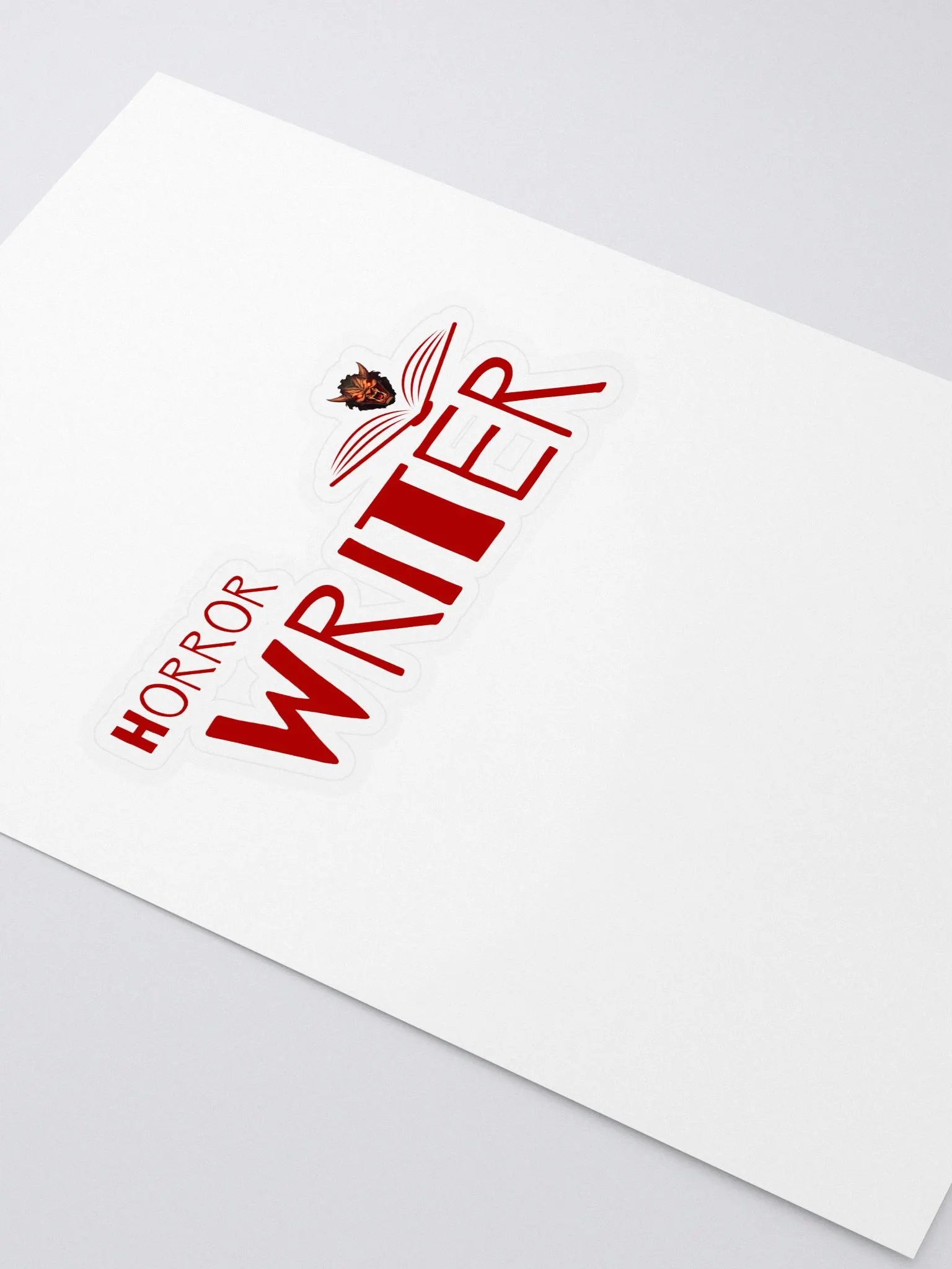 Horror Writer Monster Sticker - red text product image (2)