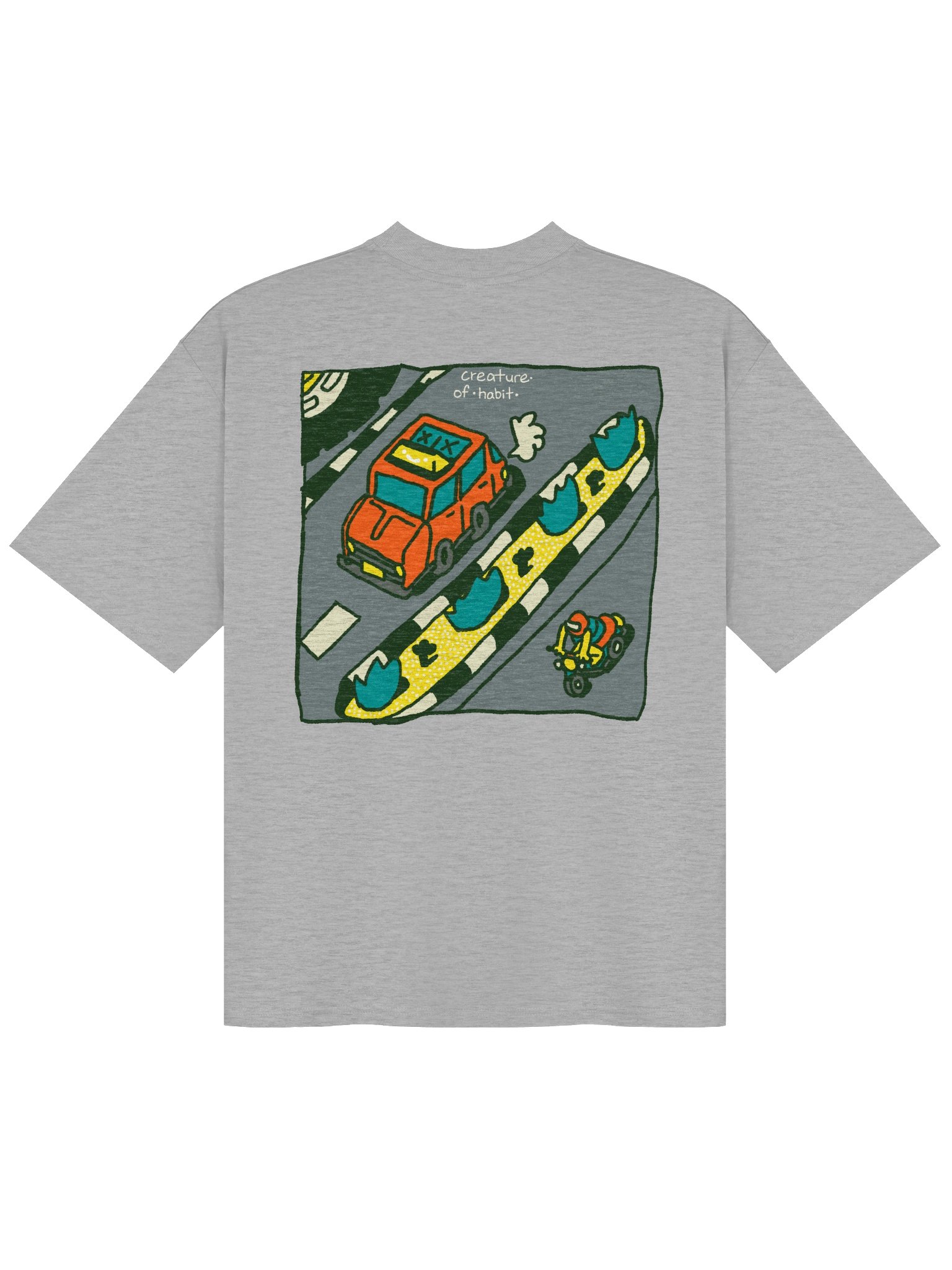 Cruisin' Grey Oversized T-Shirt product image (2)