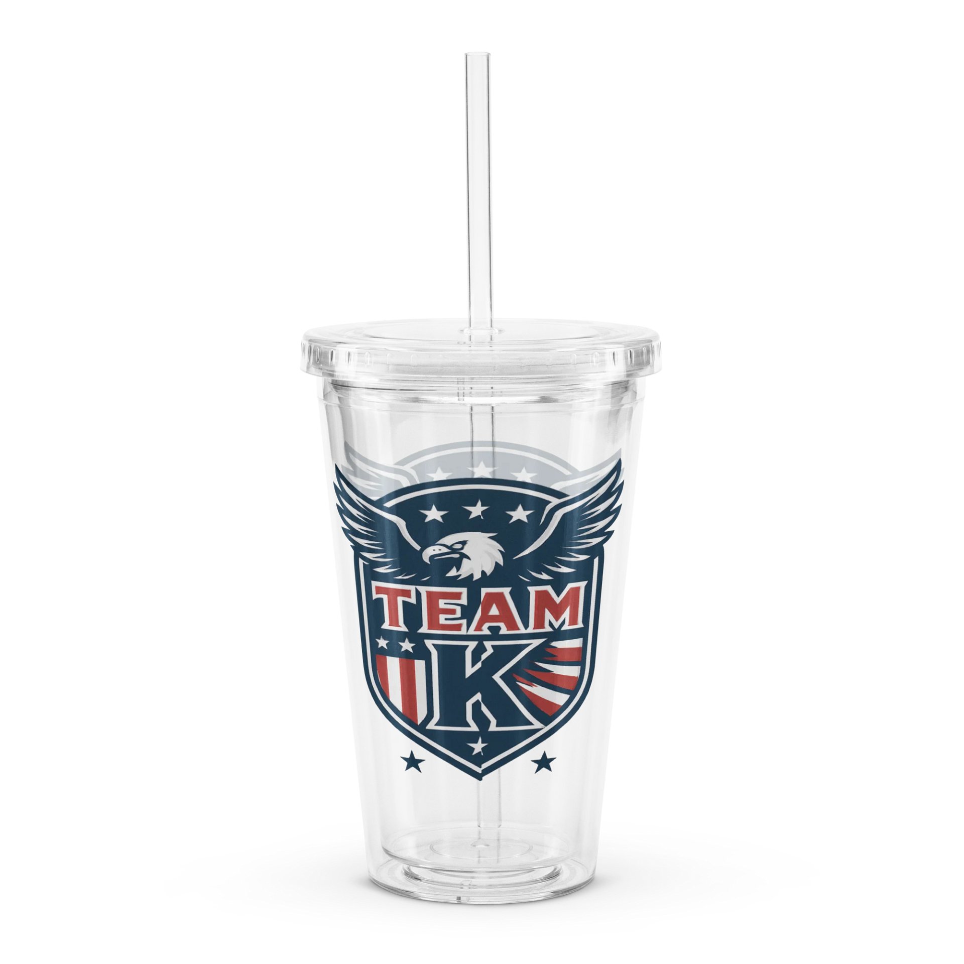 Team K USA Clear Plastic Tumbler product image (2)