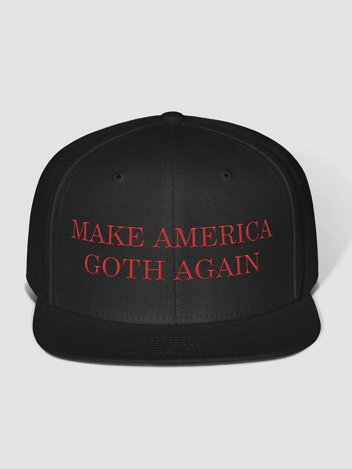 Make America Goth Again Embroidered Snapback - Red product image (1)