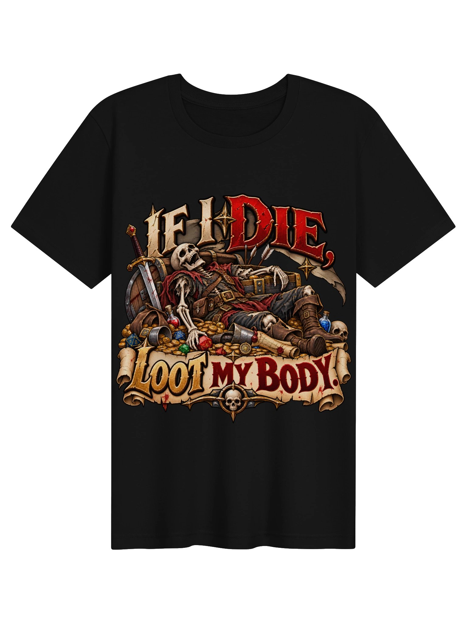 If I Die, Loot My Body RPG T-Shirt product image (2)