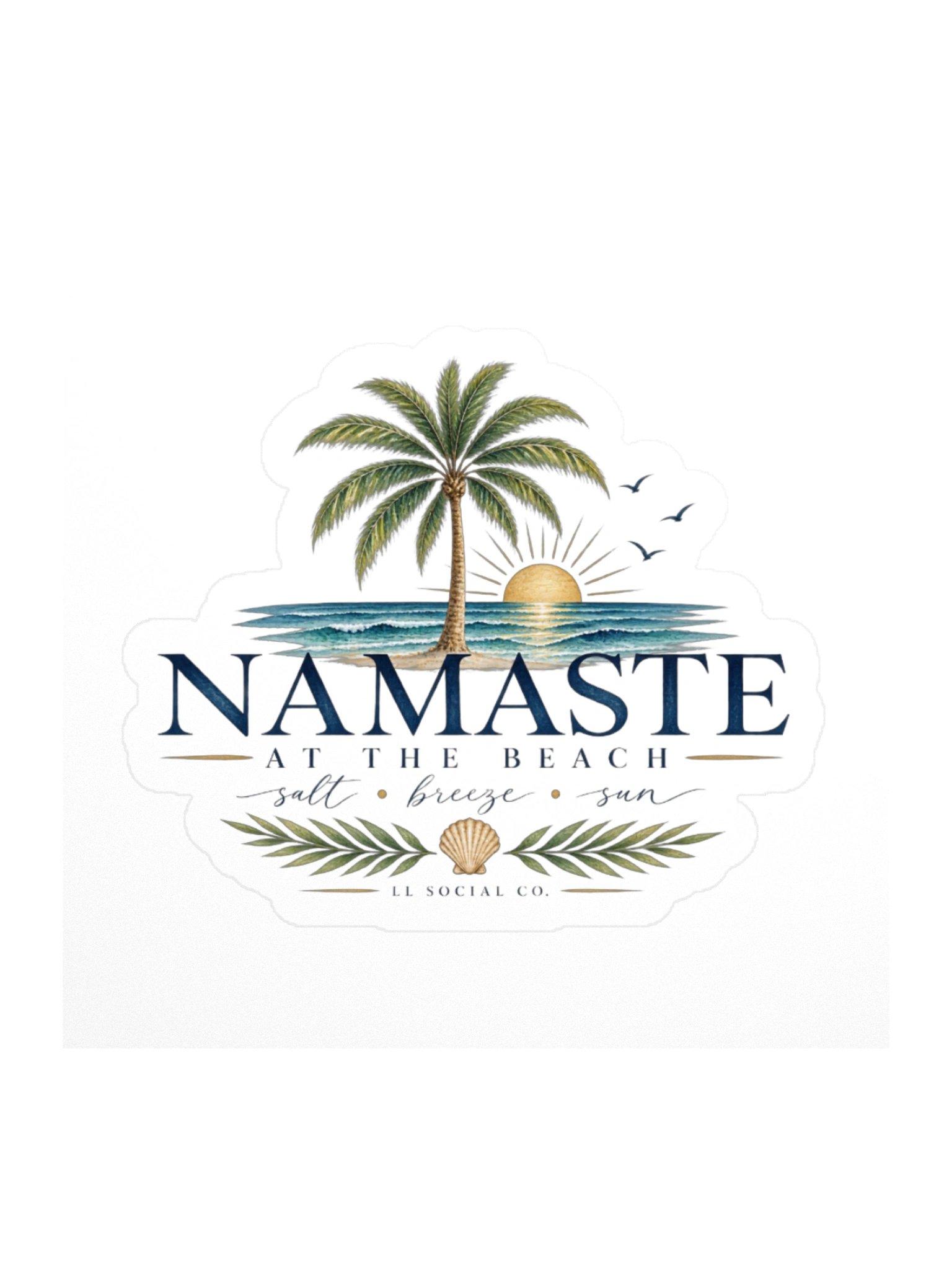 LL Social Co. Namaste at the Beach Sticker product image (3)