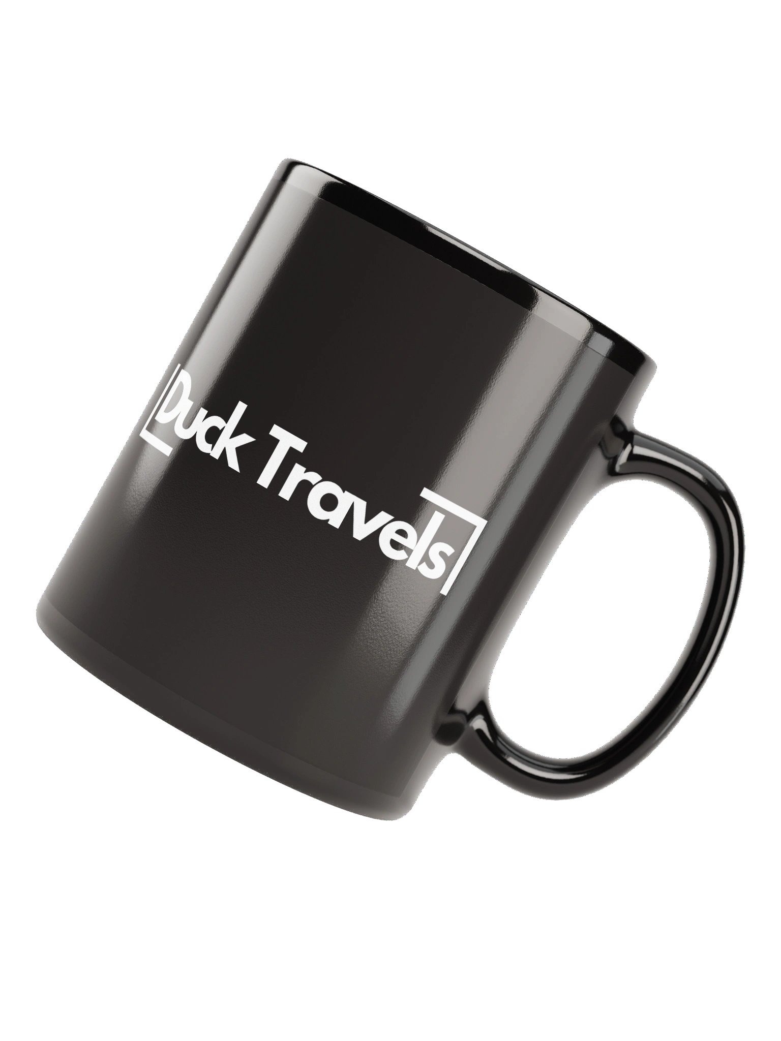 Duck Travels: 'Anyone want's a coffee?!' Black Glossy Mug product image (11)