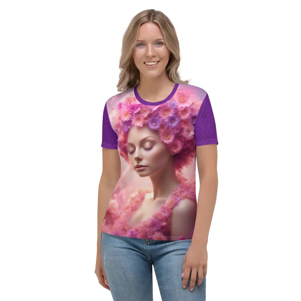 Pink Flower Girl T-Shirt product image (5)
