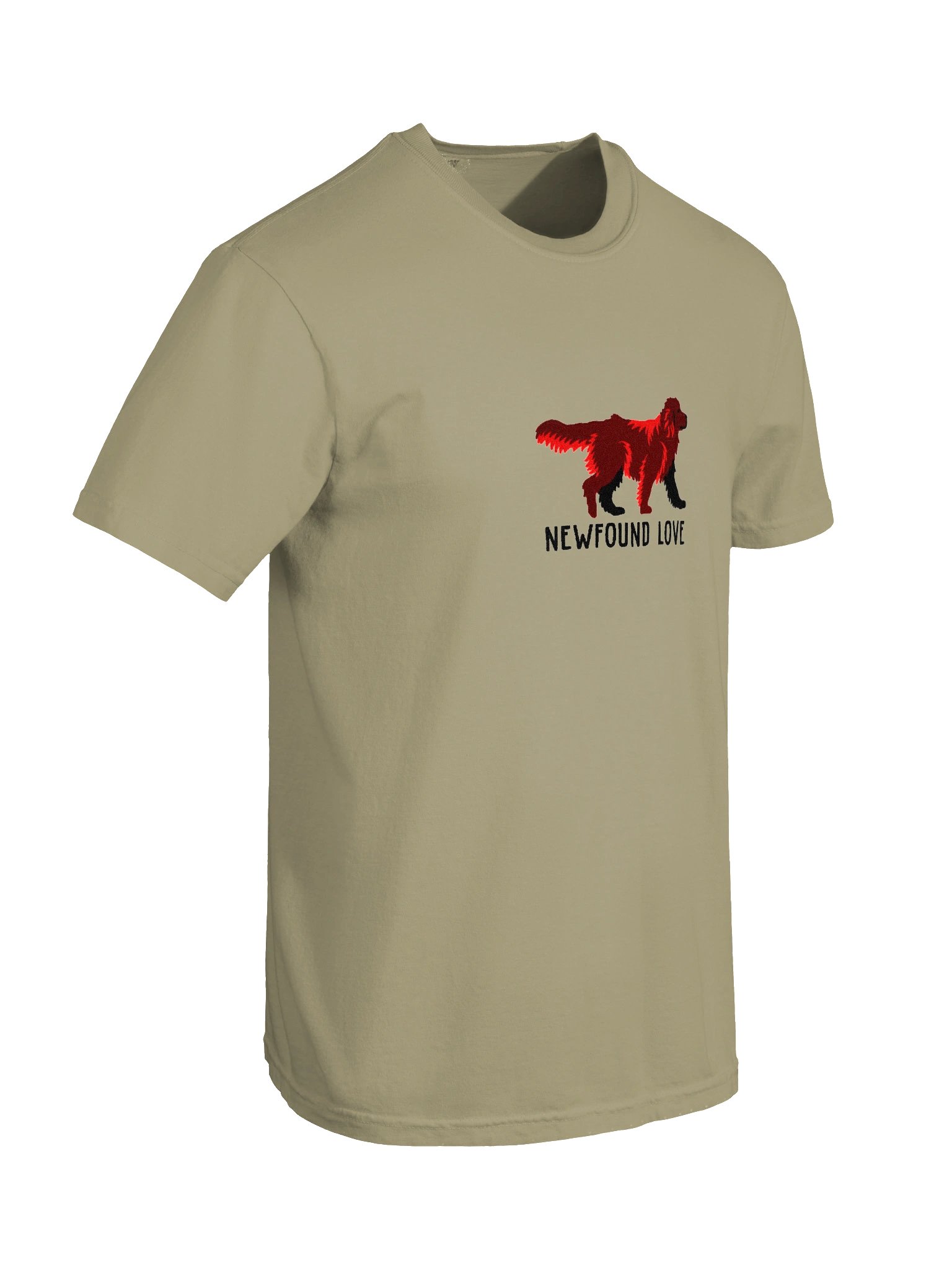 Newfound Love T-Shirt(Embroidered) of a Newfoundland(Chocolate) product image (11)
