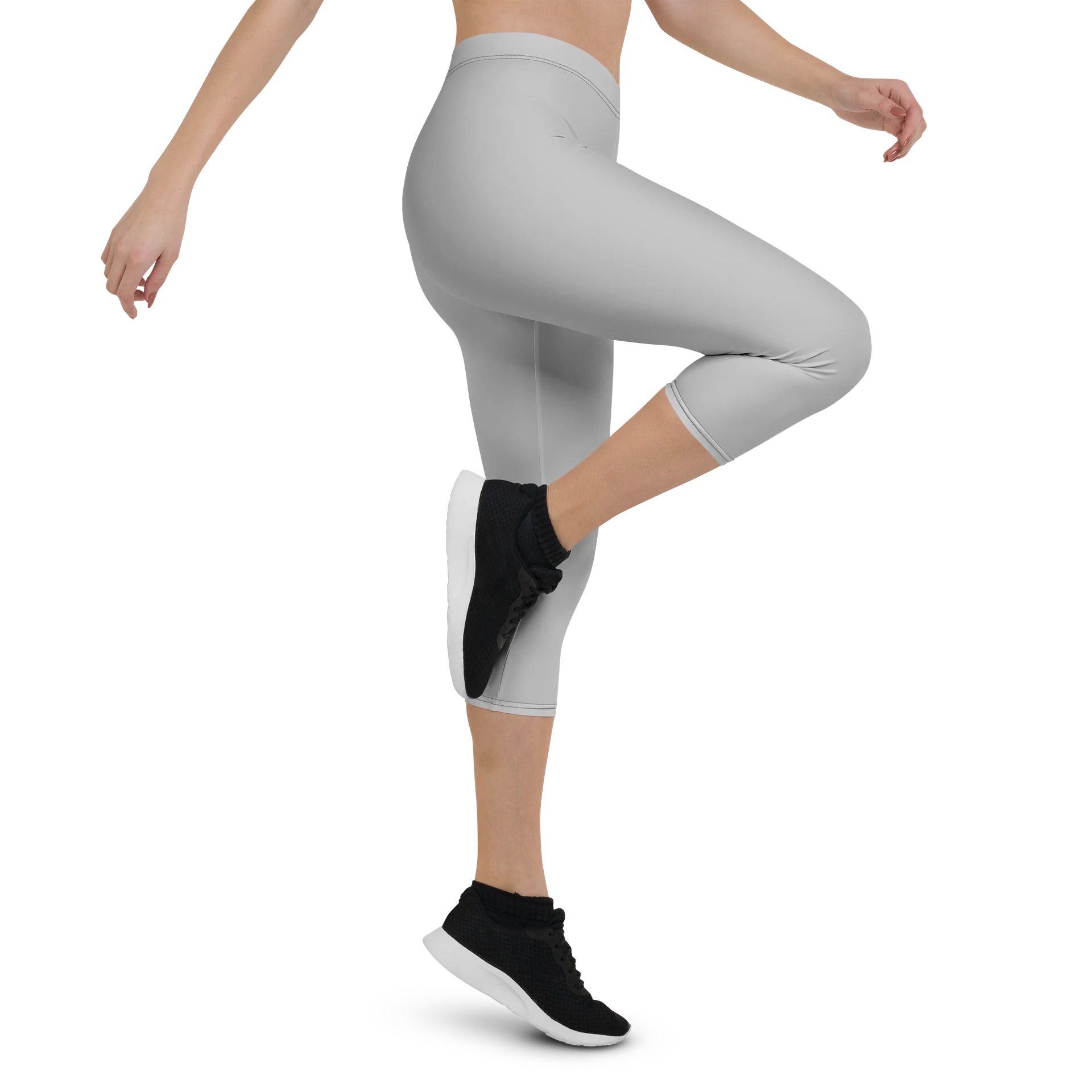 His House Womens Performance Crop Leggings - Silver product image (5)