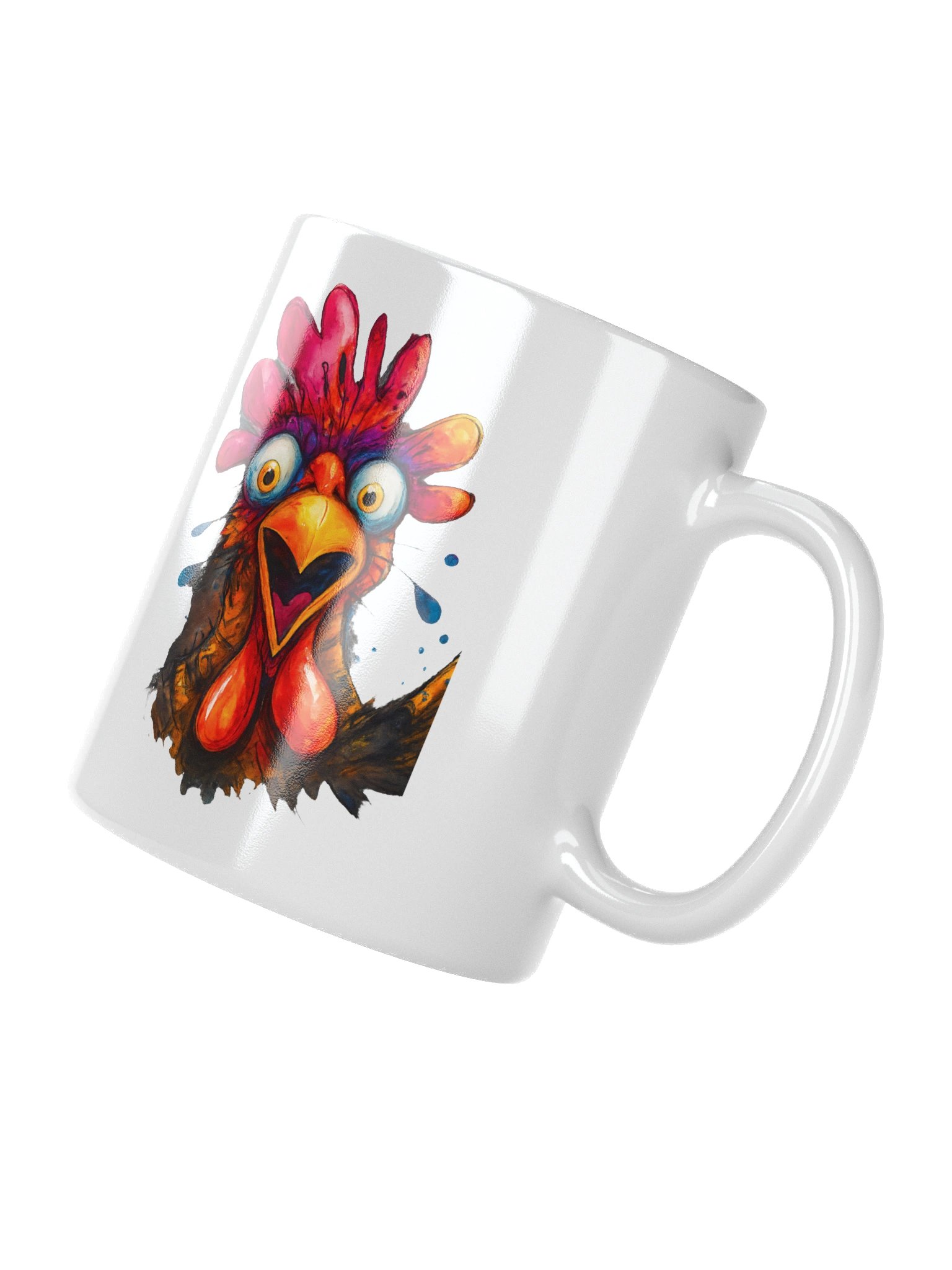 Squawking Roosters White Glossy Mug product image (9)
