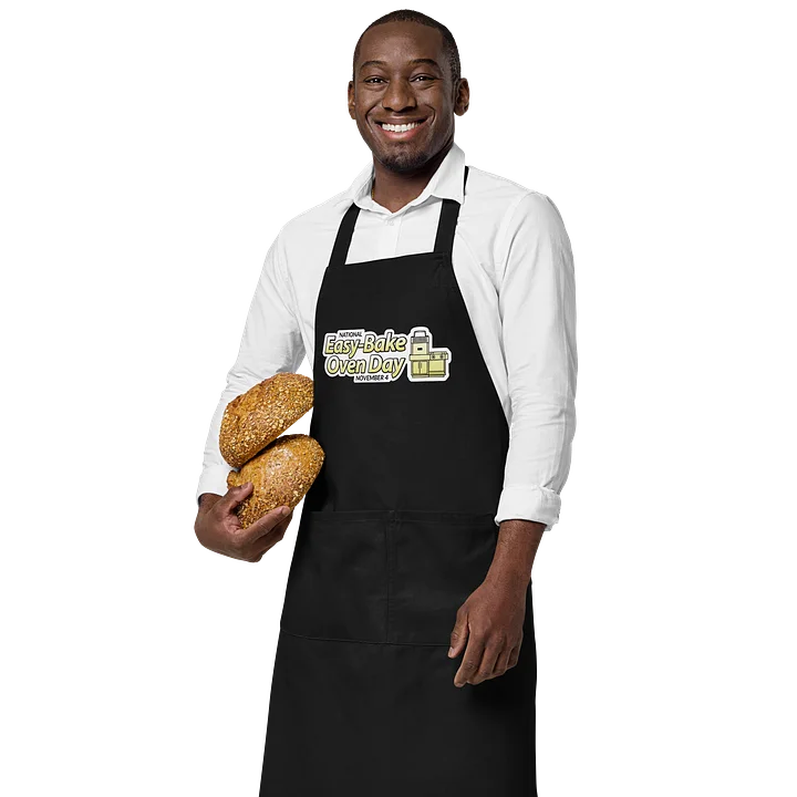Organic cotton apron with yellow logo product image (1)