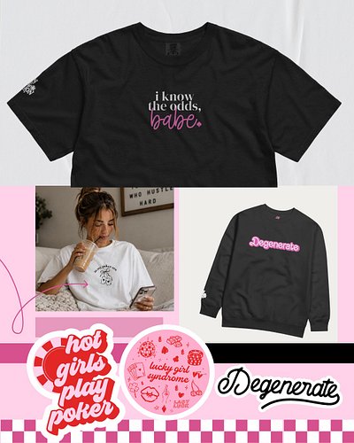Poker merch, but make it for the girls who actually play.

The Chip Queen collection is part of this week's 20% off sale, whi...