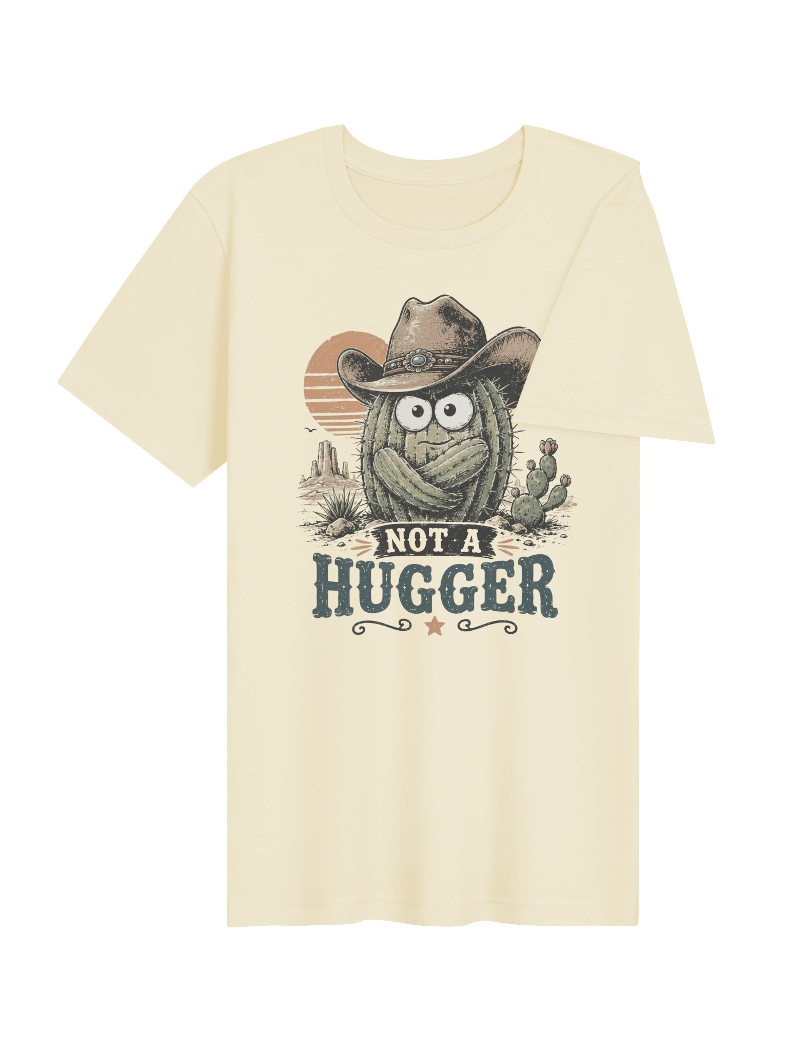 Not a Hugger Cactus Cowboy T-Shirt | Funny Western Tee product image (27)