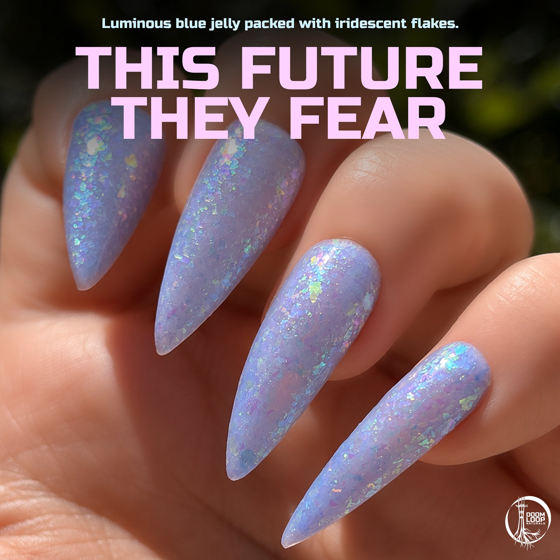 THIS FUTURE THEY FEAR - Luminous Blue Jelly Flakie Nail Polish product image (1)
