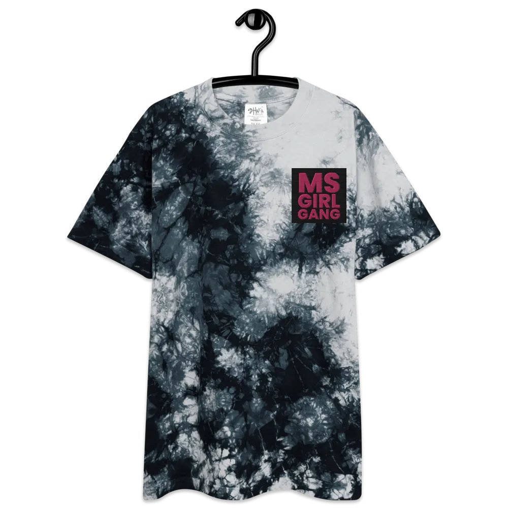 MSgirlgang Embroidered Logo Oversized Tie-Dye T-Shirt product image (6)