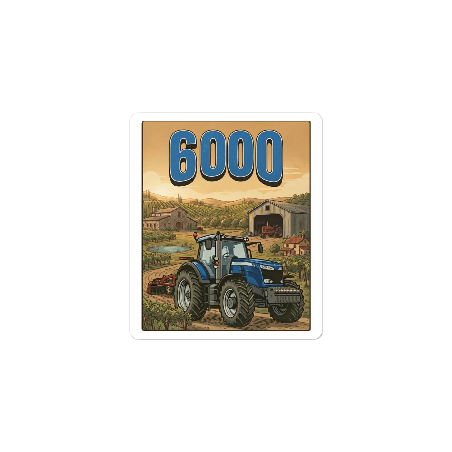 6000 Tractor Scene Sticker product image (1)