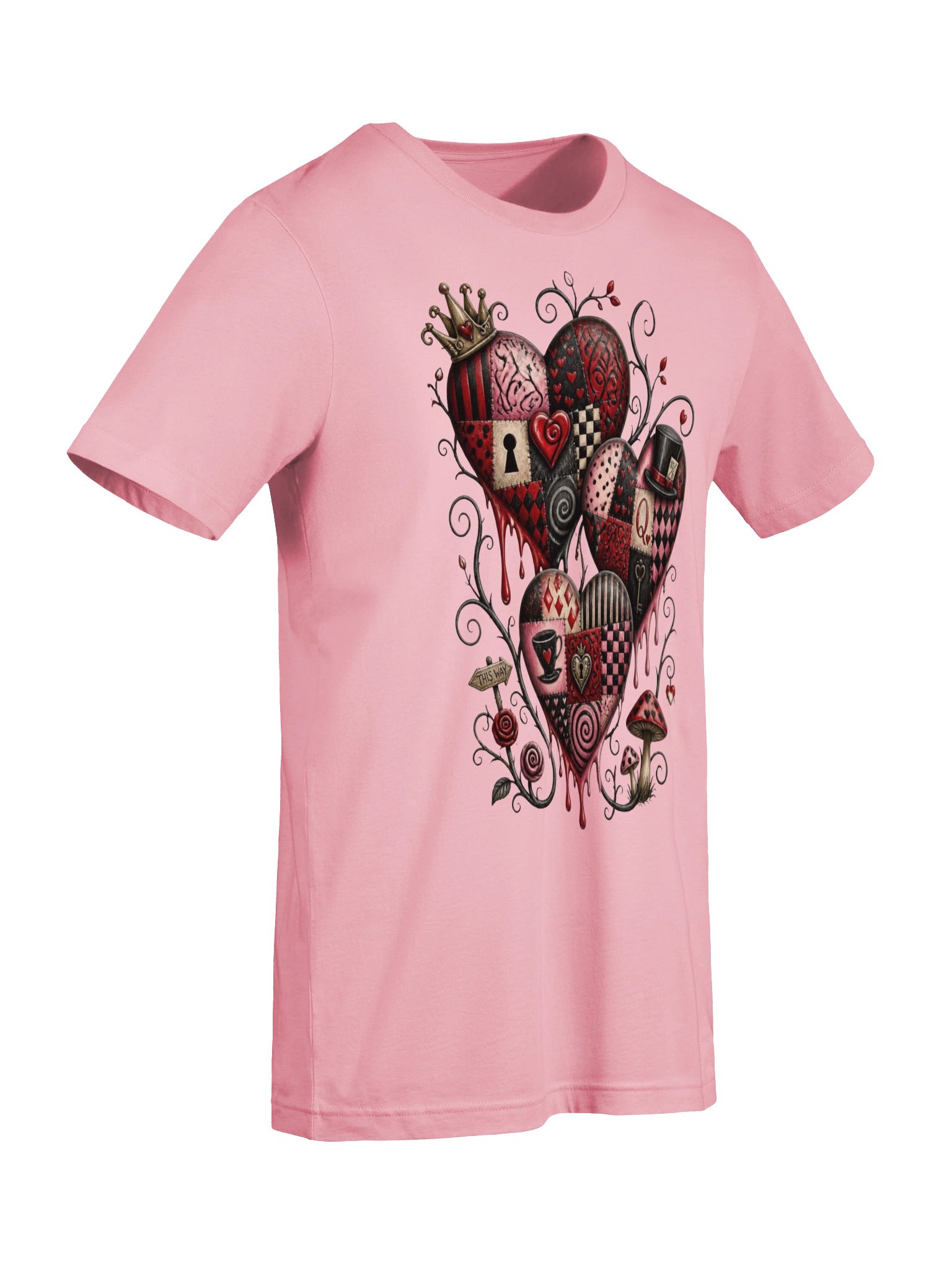 Wonderland Queen of Hearts Shirt, Whimsigoth Alice Tee, Mad Tea Party Graphic product image (8)