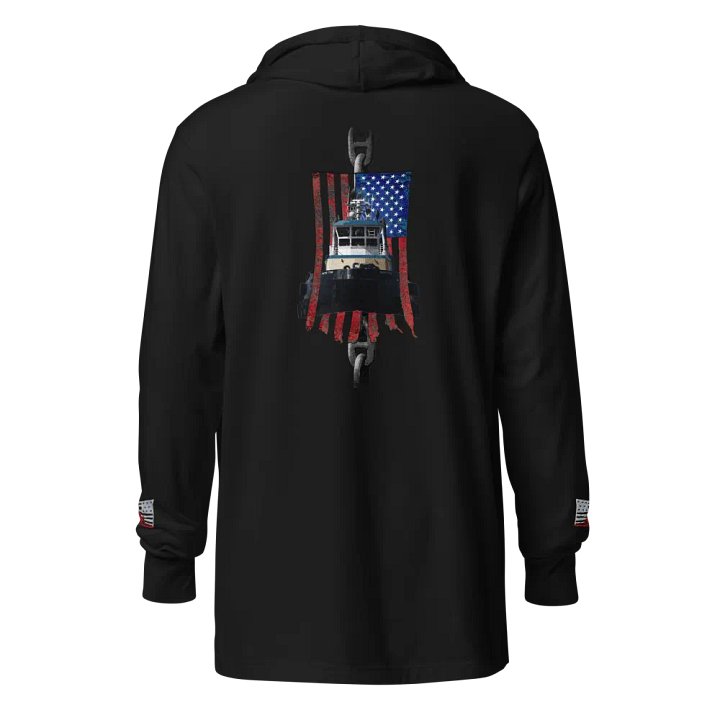 Pacific Titan - Barge Bridal Chain & American Flag – Maritime Heritage | Twin Anchor Apparel Engine Room Line product image (1)
