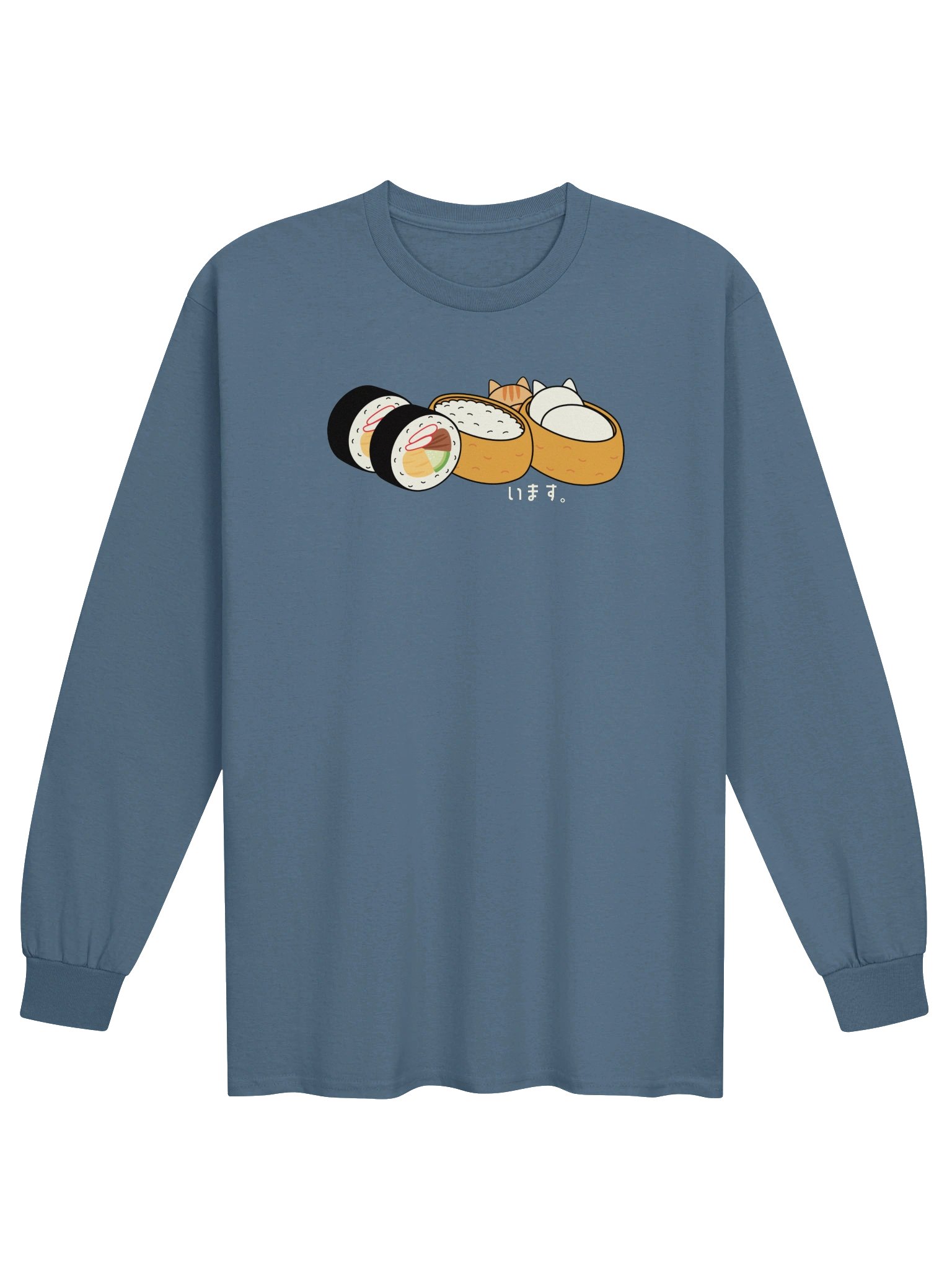 Inari Sushi and Futomaki Cat - Unisex Adult Long Sleeve T-shirt product image (1)