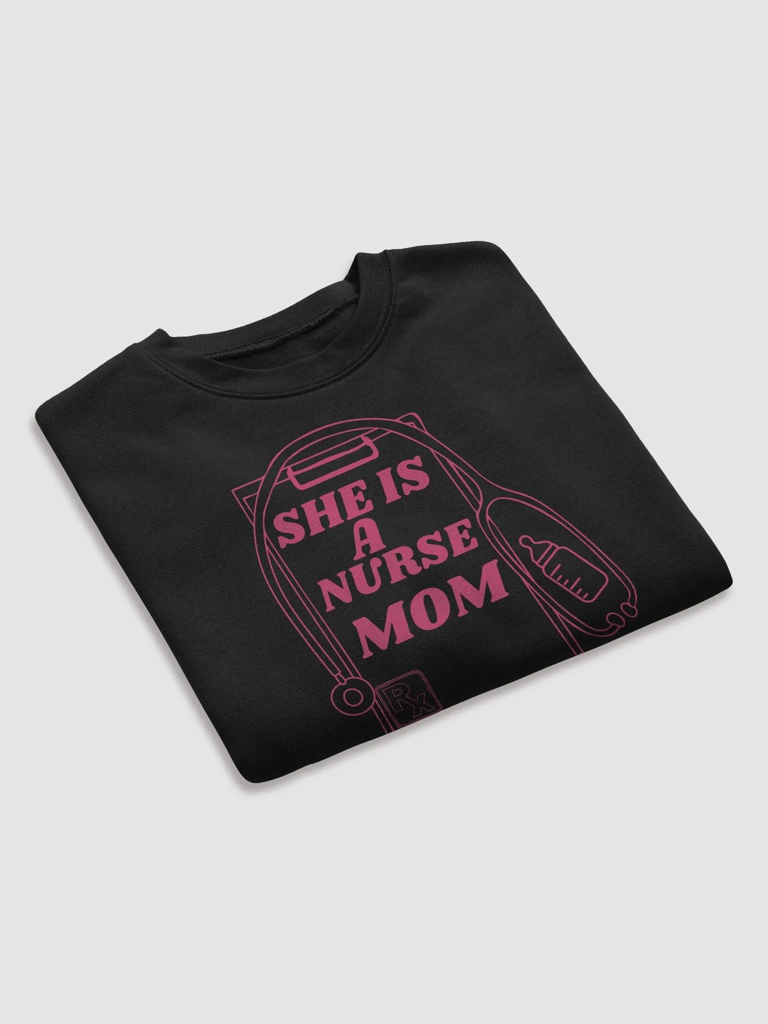 Nurse Mom Stethoscope Crop Sweatshirt product image (14)