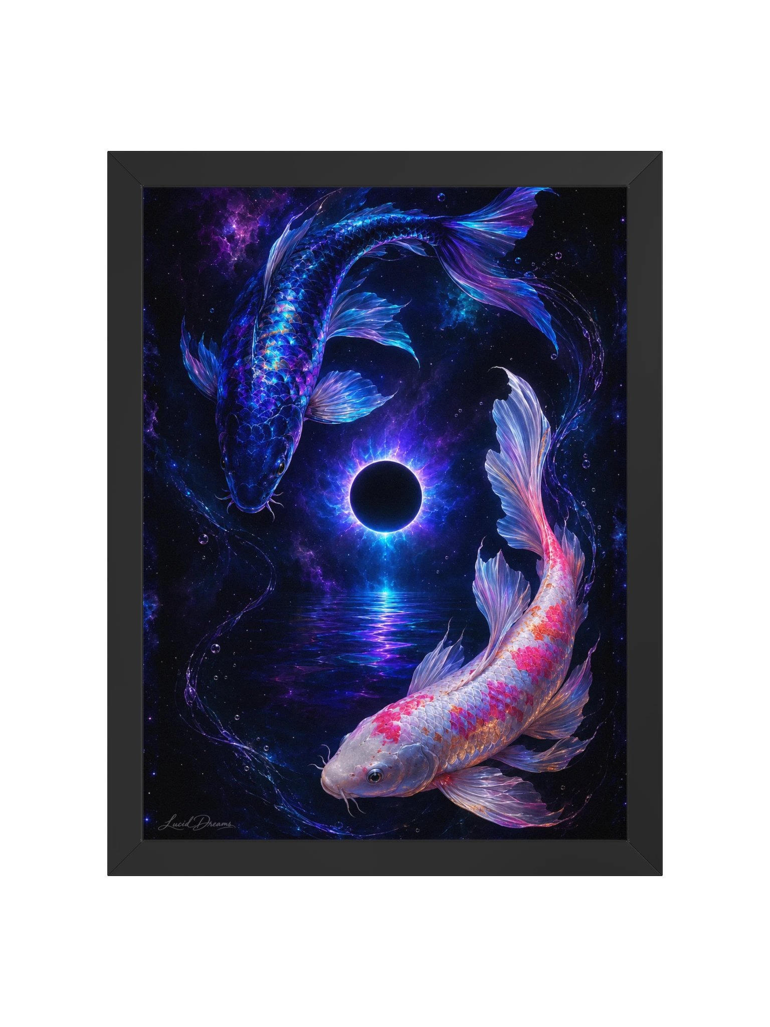 Celestial Koi Framed Art Print — Between Shadow and Starlight product image (5)