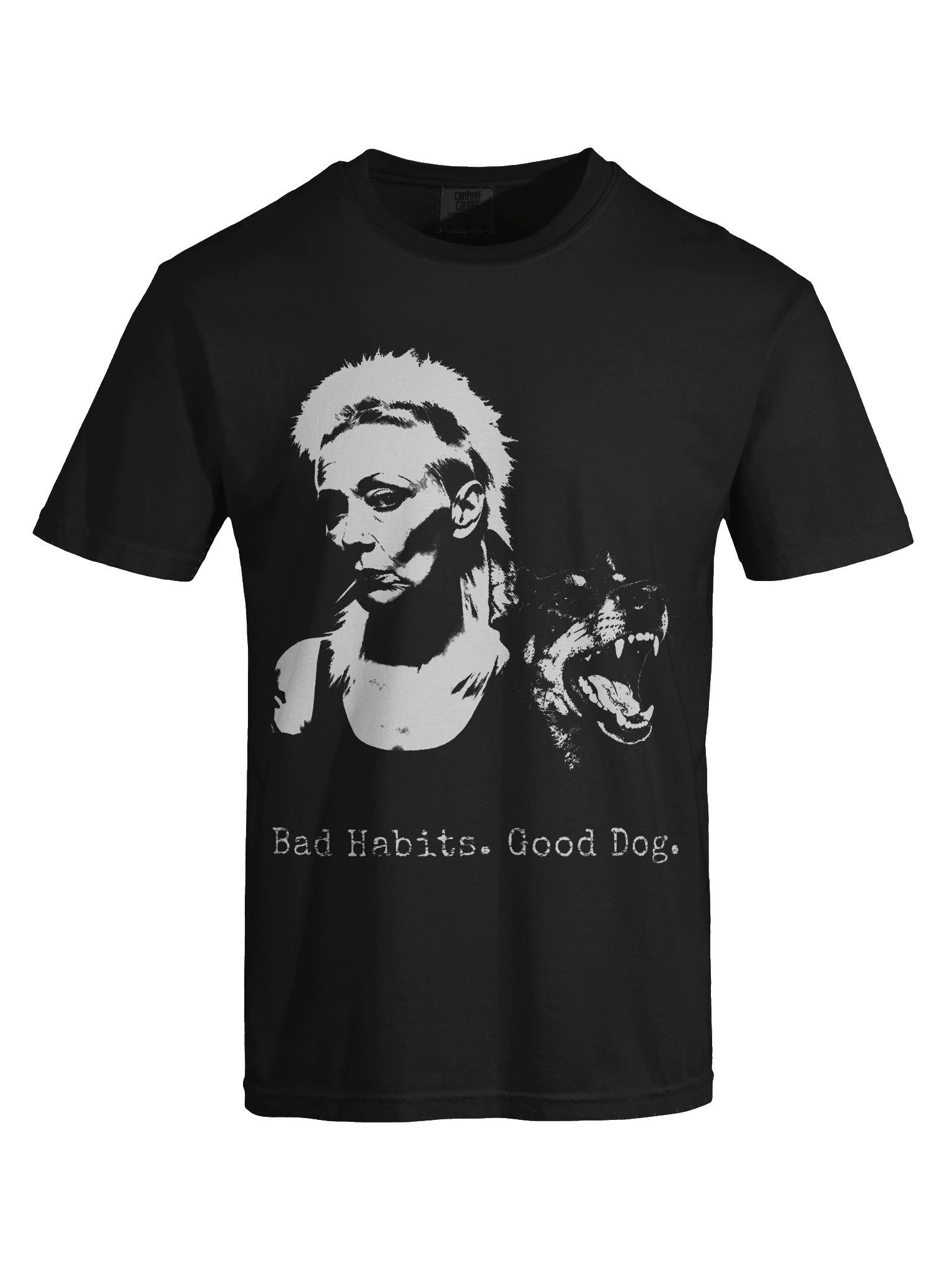 Bad Habits. Good Dog. // Heavyweight Vintage Graphic Tee product image (6)