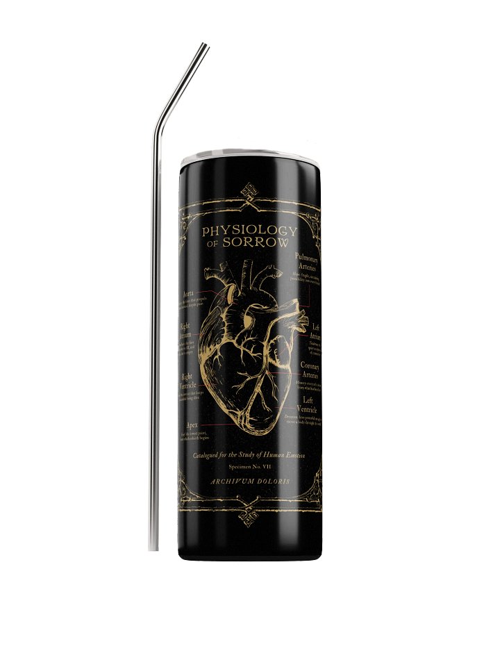 Gothic Anatomy Series: Heart Specimen VII Stainless Straw Tumbler product image (1)