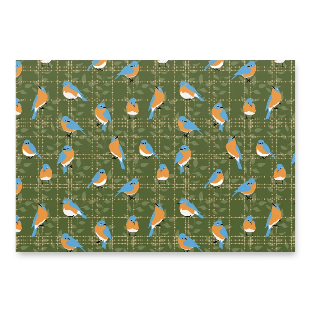 Bluebird Wrapping Paper Set 2 in Green product image (8)