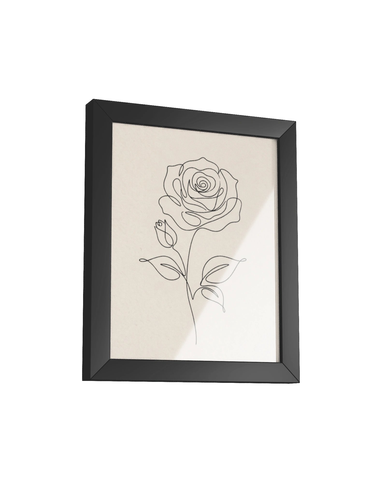 Bloom in Lines | Continuous Line Rose Framed Print product image (6)