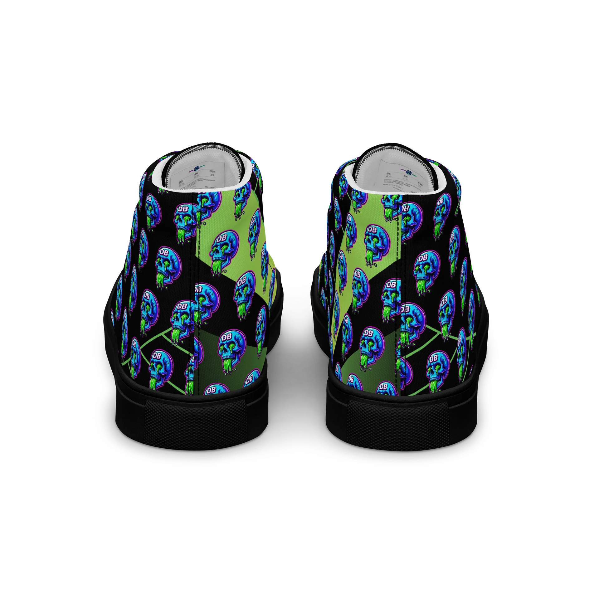 Men's "Sick Skull Grid" Premium High-Top Sneakers product image (4)