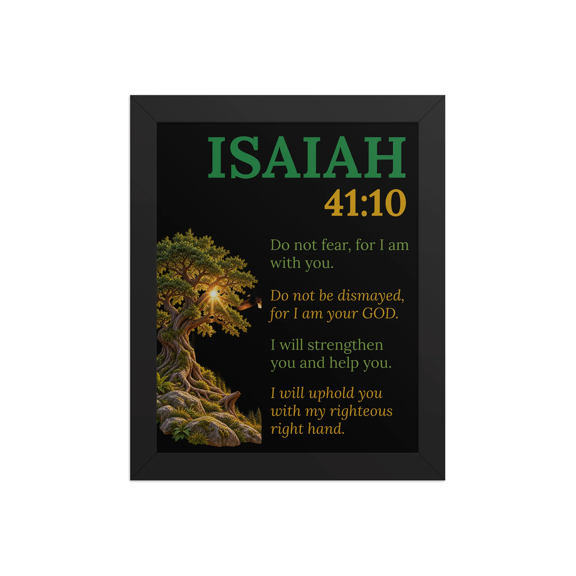 Isaiah 41:10 — Framed Scripture Wall Art product image (1)