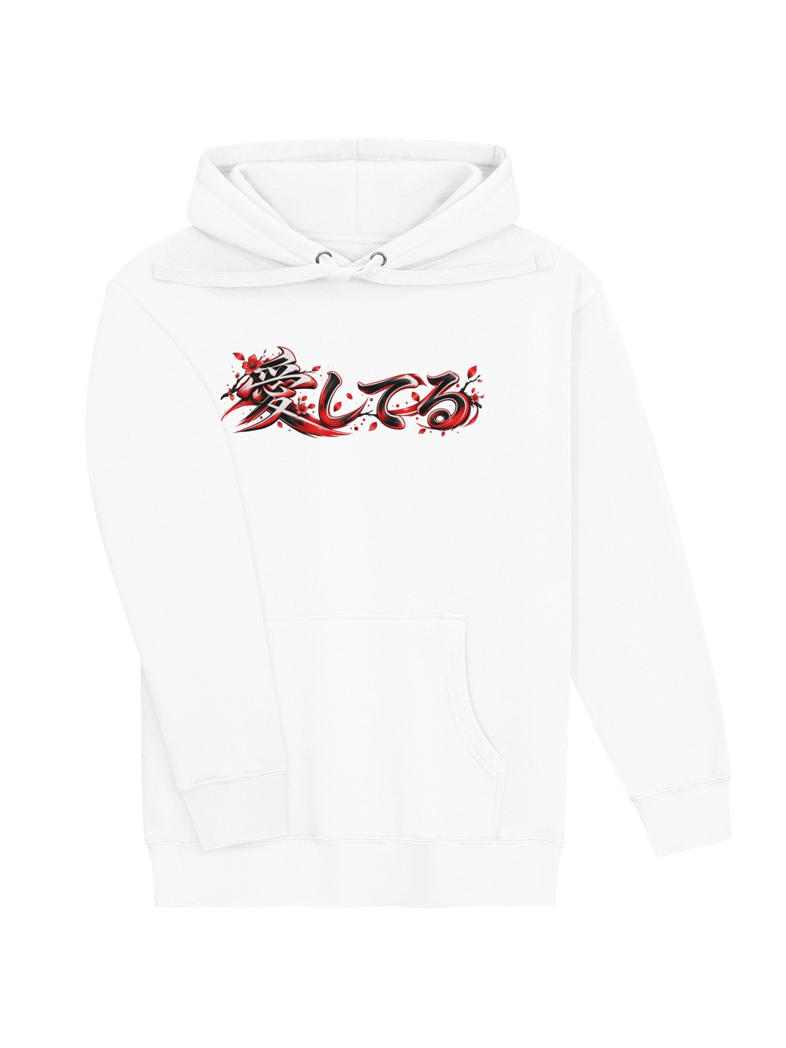 Red Blossom Japanese Calligraphy Hoodie product image (26)