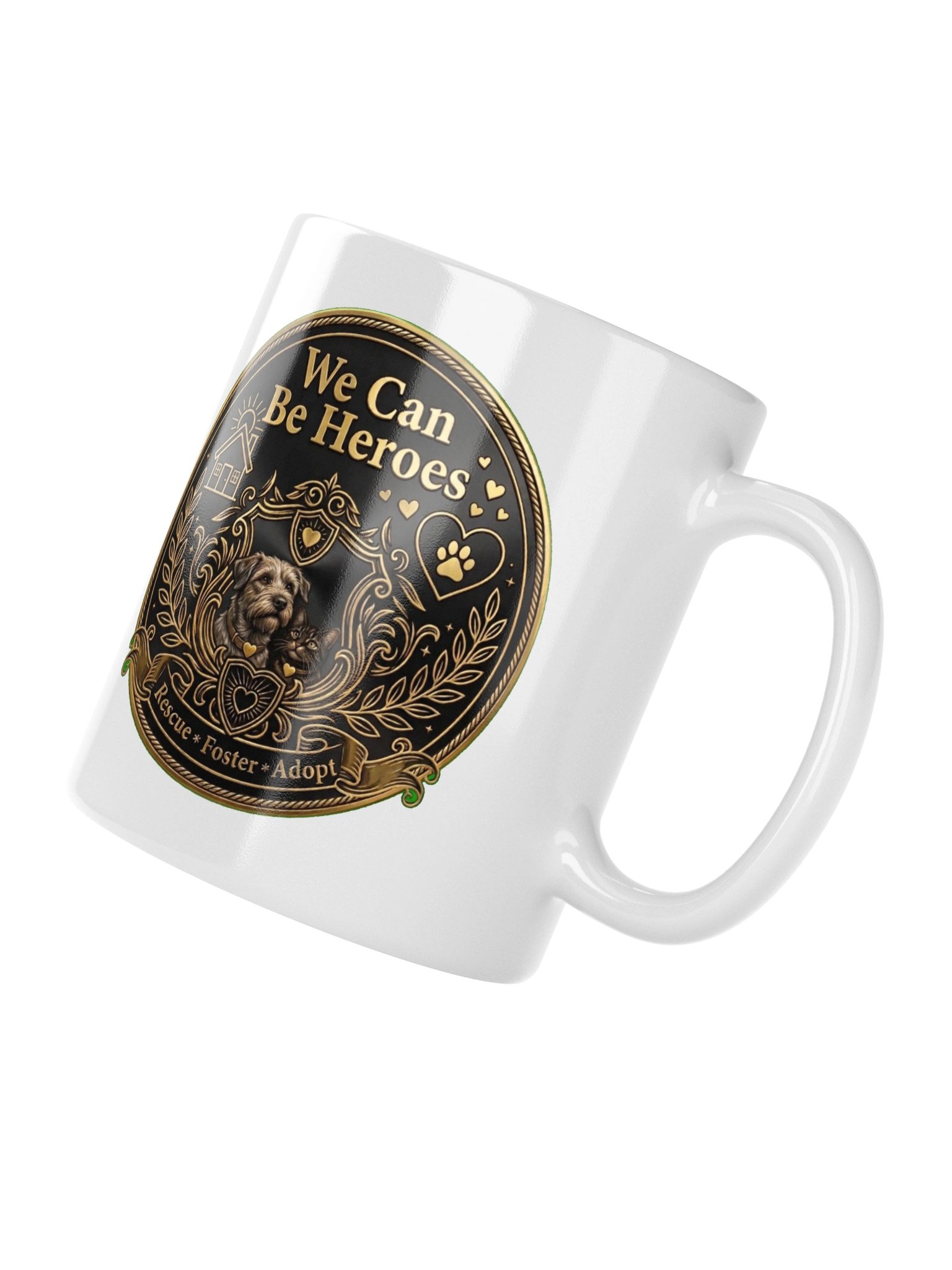 We Can Be Heroes Rescue White Glossy Mug product image (4)