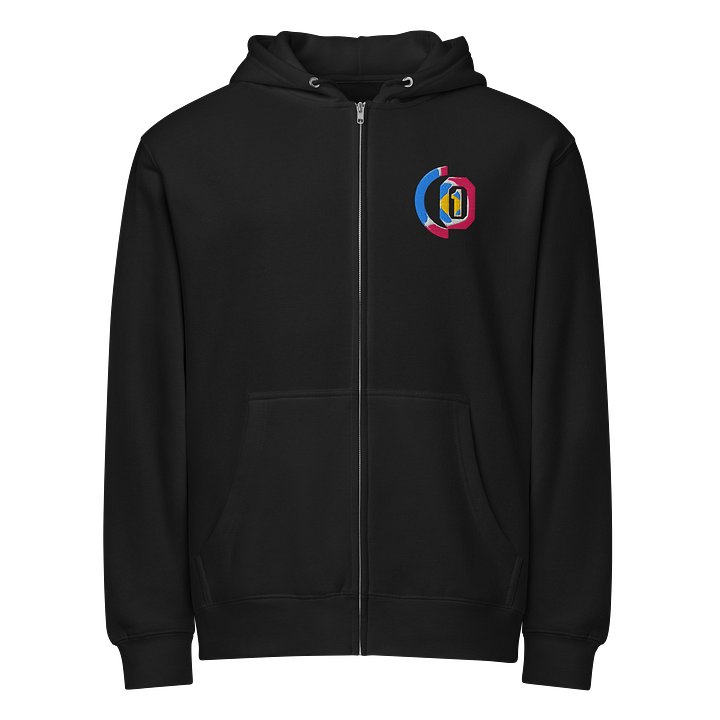 Abstract Neon Curve Zip Hoodie product image (1)