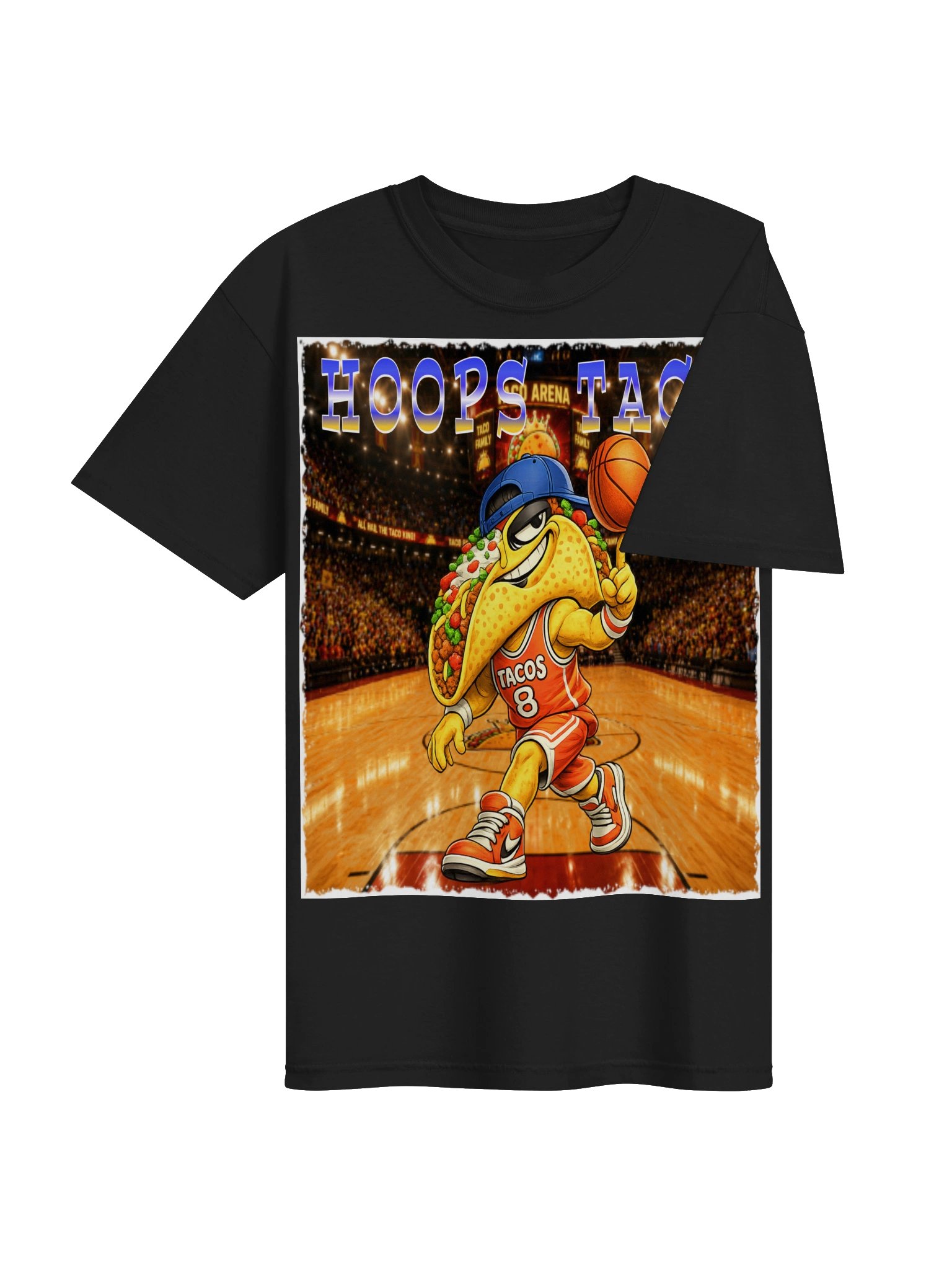 Hoops Taco Basketball Poster Tee - The Taco family product image (42)