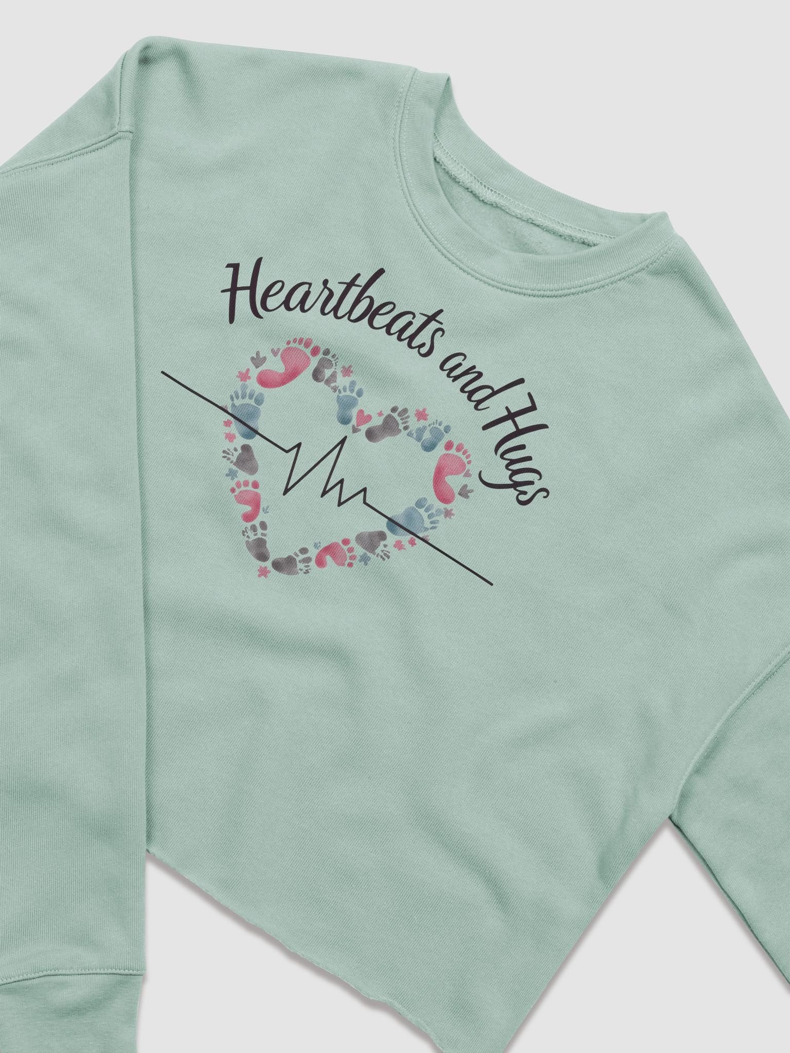 EKG Heartbeats & Hugs Crop Sweatshirt product image (5)