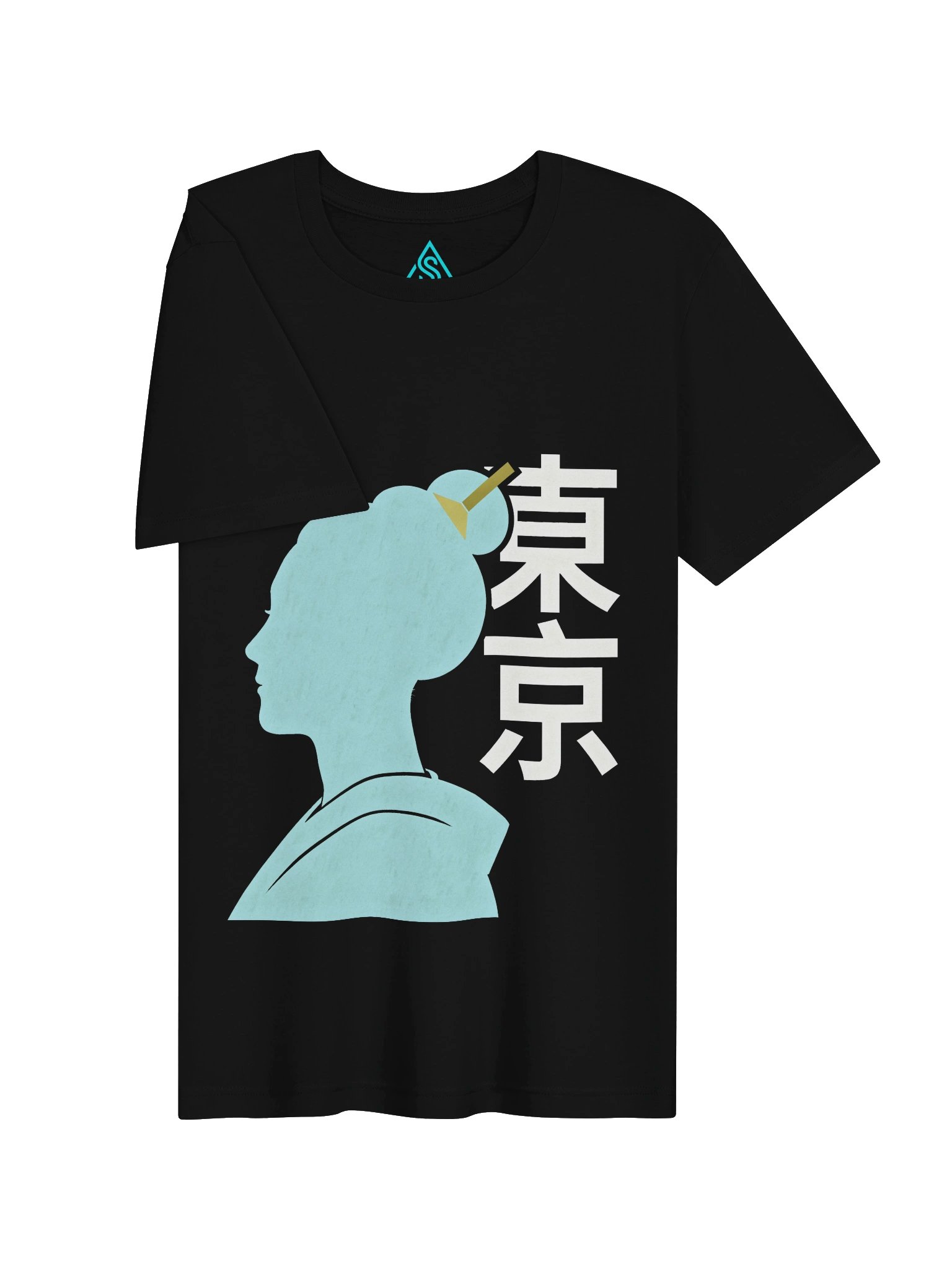 Blue-Haired Japanese Silhouette Tee — Sakamototo | Anime Streetwear | Neo-Tokyo Minimal Drop product image (3)