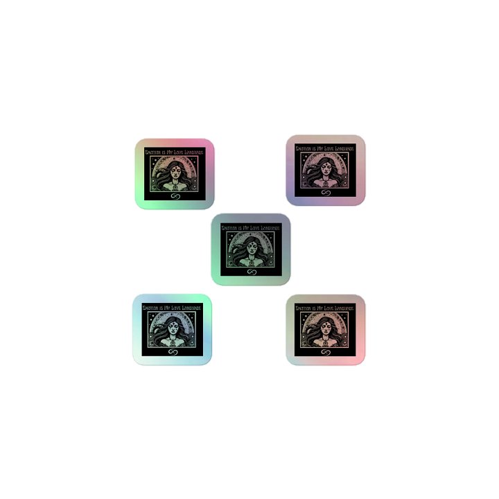 Cancer Zodiac 2025, Emotions are My Love Language, Holo Sticker Pack product image (1)