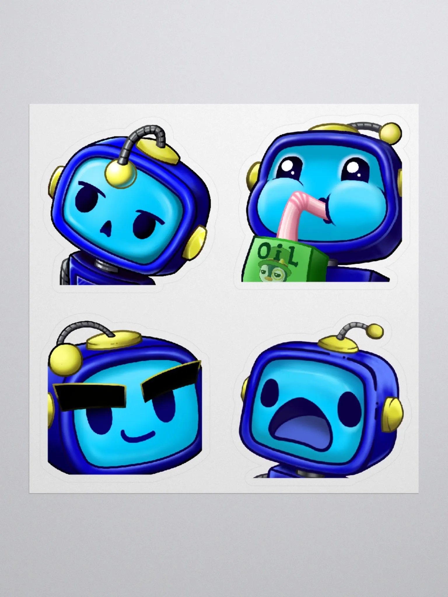 Sticker Sheet - Foxy Collection #1 (Blank, Sip, Brows, D:) product image (2)