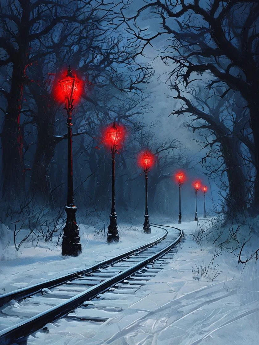 Ethereal Forest Railway Framed Poster product image (1)