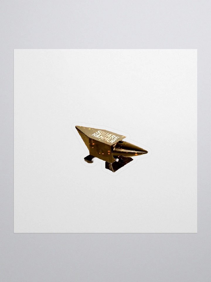 Square Hammer Anvil Kiss Cut Sticker product image (1)