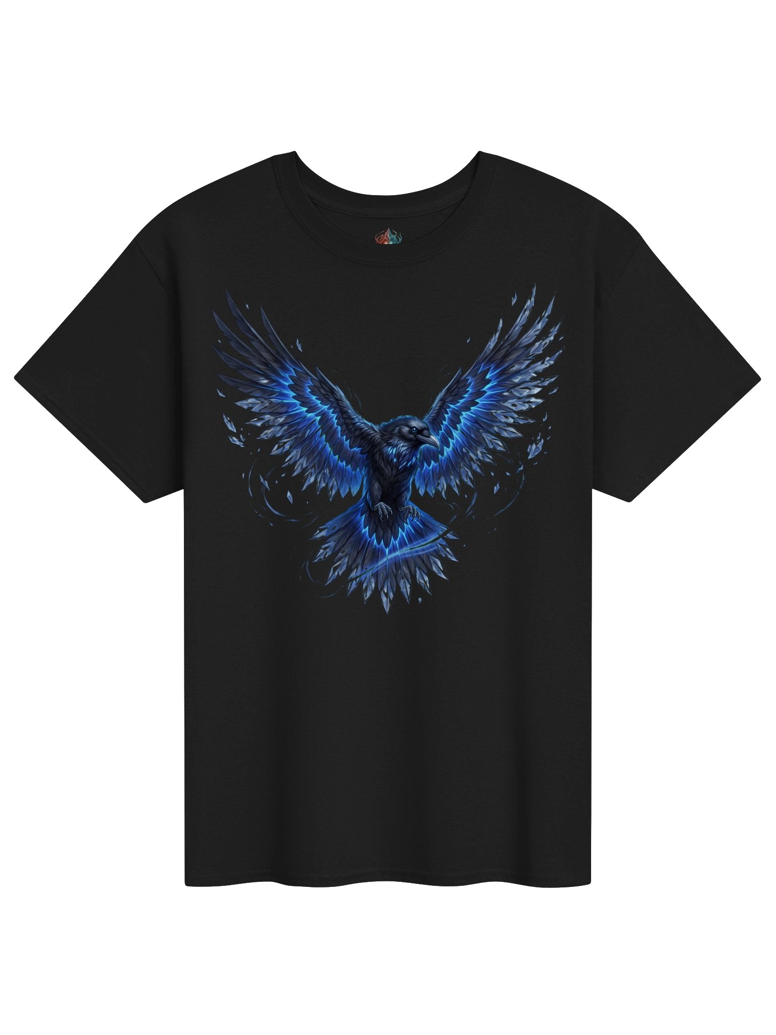 Crystal Raven Oracle | Psionic Fantasy Bird T-shirt product image (1)