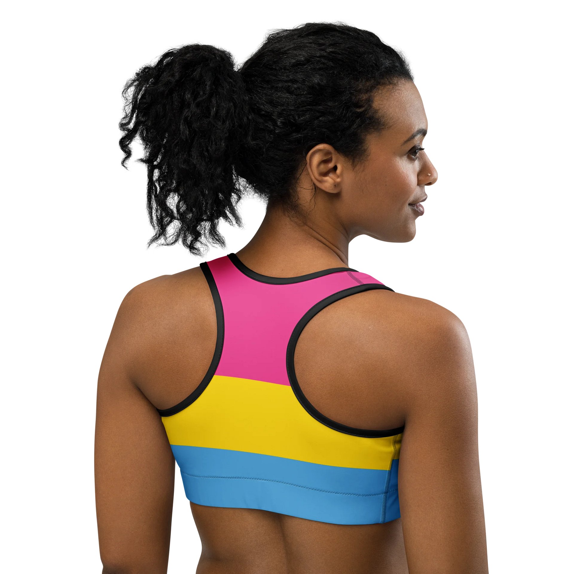 Pansexual Pride Flag Sports Bra product image (4)