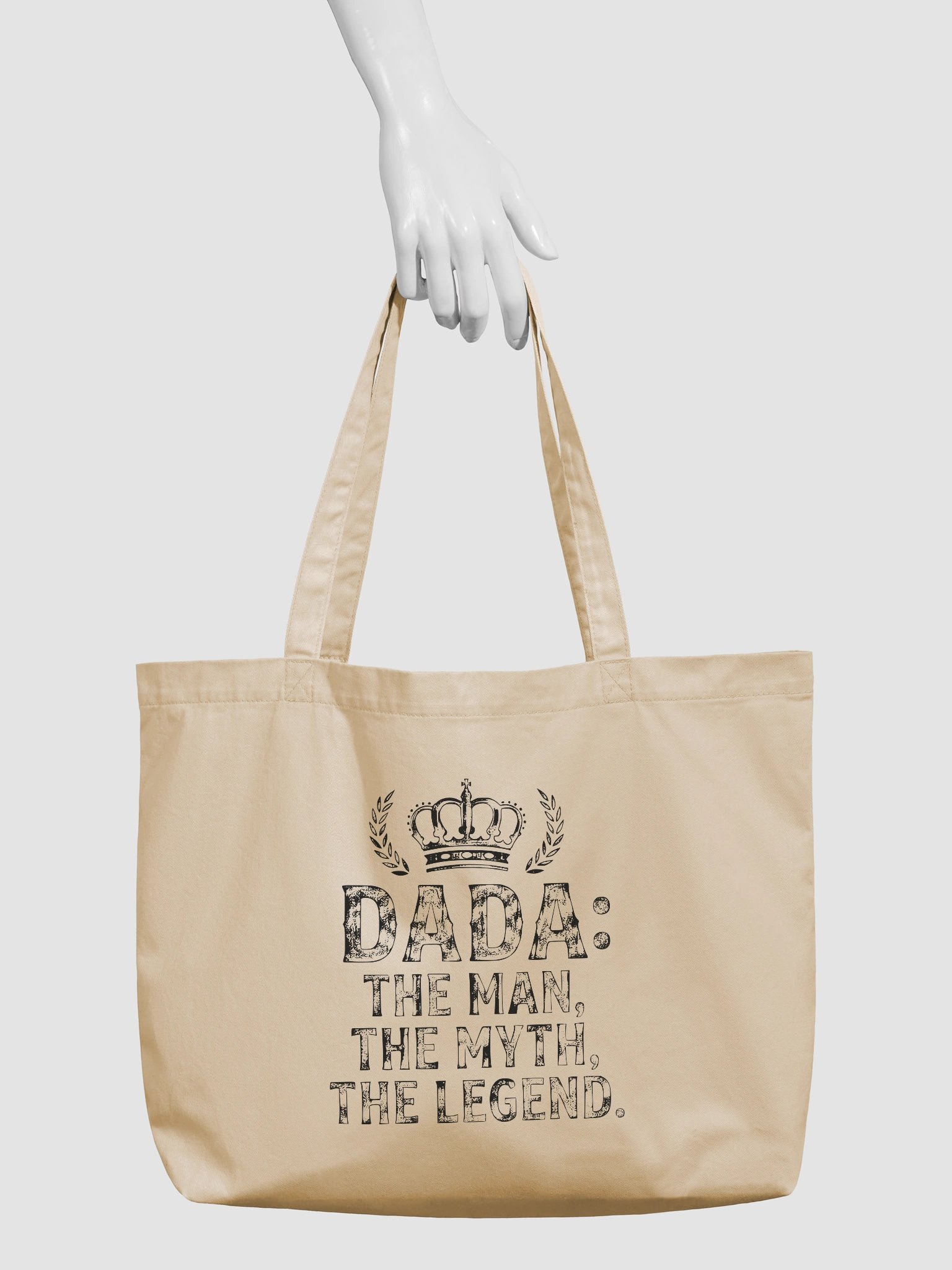 Dada's Tote - Minimal Black Organic Tote product image (3)